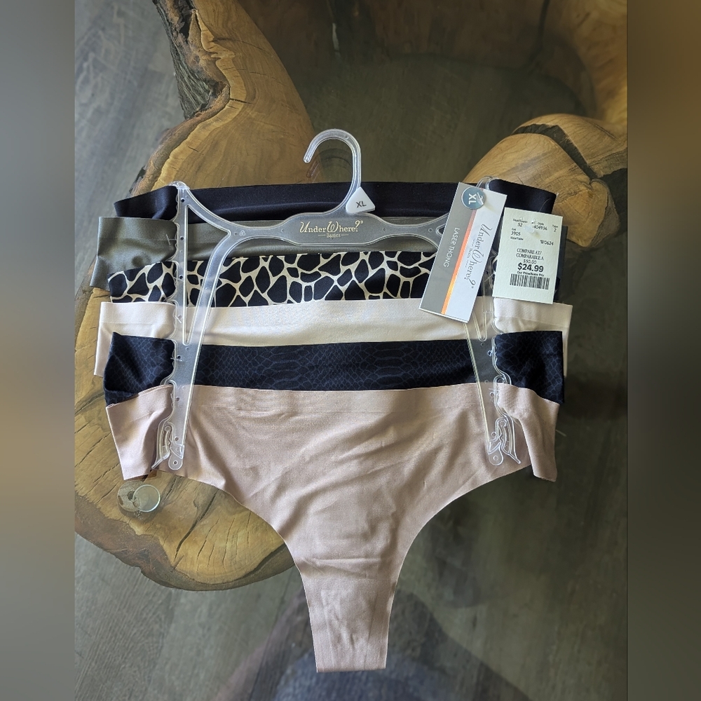 NWT Ladies 6 pack Laser Thongs